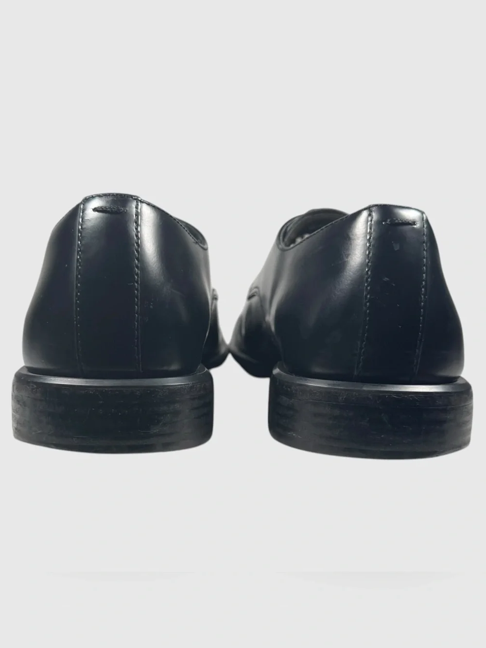 Via Spiga Silvio-A Black Leather Square Toe Dress Shoes 8.5M